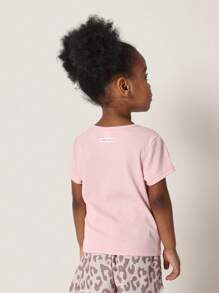 SUMWON 儿童必备罗纹婴儿 T 恤，带蝴蝶细节，适合女孩的舒适 T 恤，适合春夏季的休闲日常穿着上衣