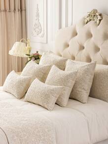 1pc Delicate Embroidery Crafted Double Layer Bed Flag, Tassel Decor, 45cm Wide,Fall Decor,Autumn Decor,Room Decor