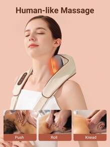 Teckwe Masajeador eléctrico de hombro y cuello 8D, masajeador de cuello con calor, almohada de masaje Shiatsu para el cuello, la espalda, los hombros y los músculos trapezoidales, regalo para hombres, mujeres, mamá, papá, regalo navideño, un regalo de salud para personas mayores, imprescindible para otoño e invierno, artículos esenciales para camping, vacaciones y accesorios de camping