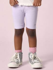 SUMWON Young Girls Everyday Crew Neck Sweatshirt And Cycling Short 2 Piece Set With Butterfly Graphic Front Print - Multicolor - View 3