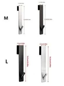 1pc Stainless Steel S-Shaped Shower Towel Bar, Suitable For Glass Door, Bathroom Bathrobe Hook Home Bathroom Decor Summer - Multicolor - View 5