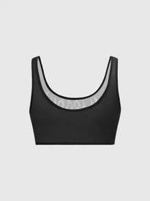 ROMWE Gothic Skeleton, Spider Web Printed Lingerie Set, Tank Top And Boyshort Panty - Black - View 5