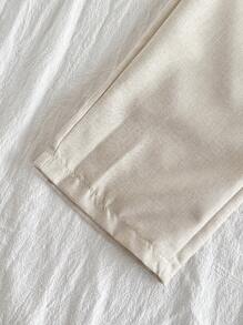 Vintaside Kids Big Kids' Fashionable And Versatile Casual Straight-Leg Pants, Suitable For Home Vacation, Gathering With Friends, And Leisure, Providing A Comfortable And Relaxed Look With Simple Design To Maintain Comfort And Fashion - Apricot - View 7