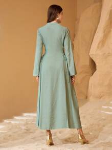 Al Najma Vestido con lazo de cintura con lentejuelas glamoroso para mujer, Kaftan y Jalabiya, Vestidos de noche lujosos para mujer, Modesto