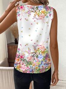 SHEIN Clasi Camicia romantica da donna con stampa, semplice e alla moda, per uso casual quotidiano
