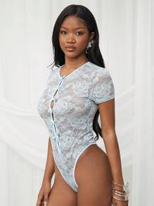 NYA SZN Bodysuit Lente Kapmouw Kant Strik Uitsparing Festival Zomer Sexy Lingerie Club Casualwear Outfits Voor Vrouwen