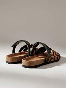 Solecia Fashion Comfortable Leopard Print Casual Flat Simple Slide Sandals - Multicolor - View 4