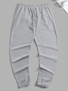 RueChic Men Cottonline Bear Printed Drawstring Regular Sweatpants - Grey - View 3