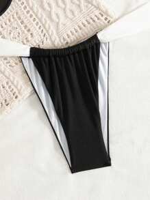 SHEIN Swim Color Block Bikini Set