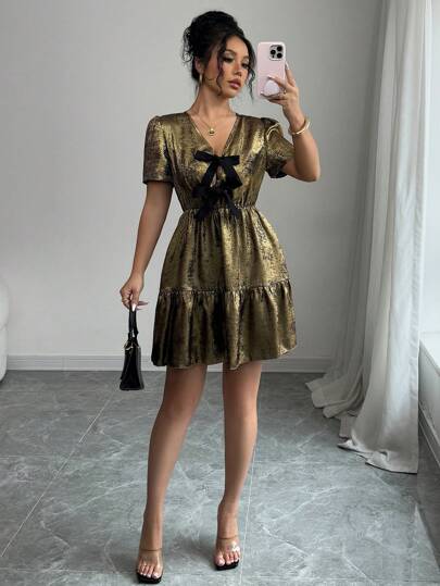 Selianne Men Casual Minimalist Short Sleeve Dress