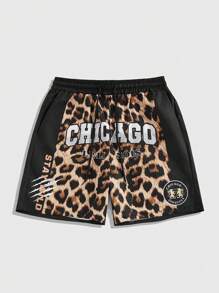 ROMWE MEN Street Life 男士纯色系带前腰休闲短裤，适合日常穿着