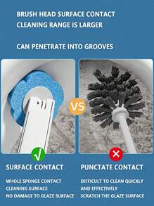 FoBianJie spazzola di pulizia del water monouso multifunzione con supporto e ricambi della bacchetta per la pulizia del bagno, sistema di pulizia del water monouso, ricambi disinfettanti, accessori da bagno, decoro estivo per il bagno