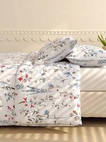 Juego de funda nórdica suave con estampados florales - El mejor conjunto de 2/3 piezas de edredón y funda - Incluye 1 funda nórdica y 1/2 fundas de almohada - Económico y de alta calidad para cama individual, matrimonial, queen y king size.