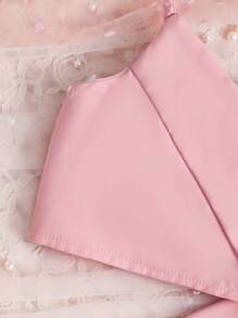 2pcs/Set Girls' Bow Decor Vest Shirt And Shorts Set, Fashion For Casual, Holiday, Summer Young Girls Clothing Sets Summer Summer Holiday