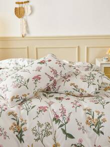 2/3pcs Spring Green Leaf & Floral Print Duvet Cover Set (Without Pillow Insert), Breathable & Super Soft, Suitable For All Seasons (1pc Duvet Cover + 1/2pcs Pillowcase, Without Pillow Insert), Soft Dual-Color Design, Suitable For Modern Bedroom And Guest Room, Available Sizes: Super King, King, Standard Double, Single, Also Suitable For Dorm Use. - Multicolor - View 6