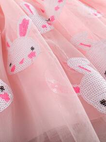 SHEIN Young Girl Simple Fashion Casual Daily Mesh Skirt