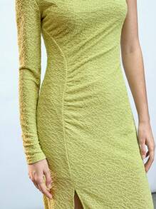 Maija Women's Elegant Knot Shoulder Cut-Out Mid-Length Dress, Summer