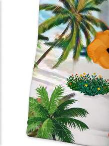 Manfinity Dauomo 男士简约时尚休闲衬衫和短裤套装，适合日常穿着 - 彩色 - 查看 5