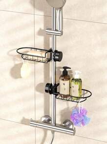 Rustproof Bathroom Shower Soap Dish Rack, Wall Mounted Storage Shelf For Faucet, Bath Sponge Shampoo Soap Organizer Holder For Bathroom And Kitchen - Multicolor - View 13