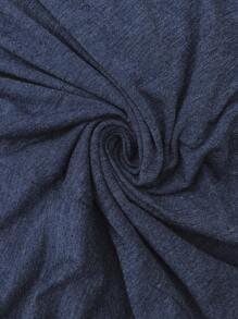 SHEIN LUNE Plus Size Women Spring/Summer Floral Jumpsuits, Casual Chinese Style Leisure Vacation Outfits Suitable For St. Patrick's Day, Easter, Party, Hanging Out, Spring/Summer - Dusty Blue - View 3