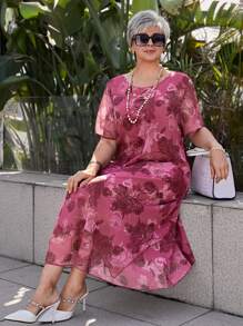 EMERY ROSE Vestido de estilo sencillo y elegante, ideal para uso casual y diario, en tallas grandes