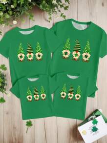 Glamance Maria Clara Maia Women Green T-Shirts Short Sleeve Round Neck Casual Plants,Christmas,Cartoon,Plain Summer Outfits For Women Graphic Tee For Women Going Out