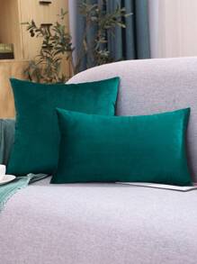 纯色法兰绒装饰枕套客厅卧室装饰