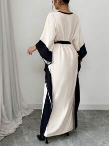 Elenzga Women's Luxury Cloak Style Evening Dress - Multicolor - View 2