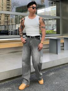 DAZY Jeans casual semplici e di moda da uomo per uso quotidiano