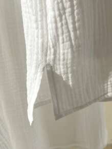 SHEIN Unity Vacation Casual Loose Textured Cotton Camisole & Shorts Suit For Women