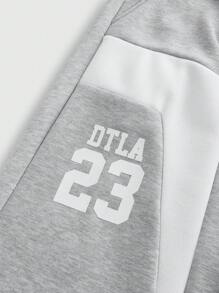 ROMWE MEN Street Life Men's Loose Tape-Embellished Streetwear Sweatpants