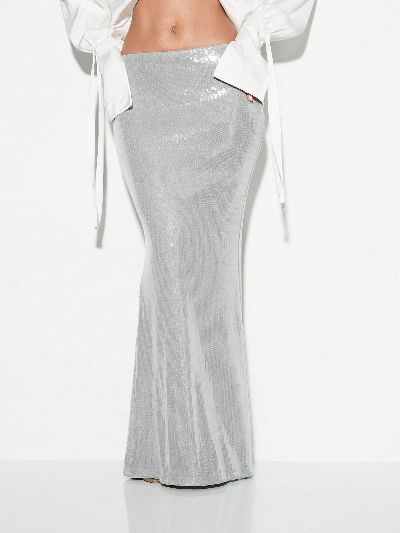 KIZN Glamorous Formal Sequin Maxi Bodycon Skirt