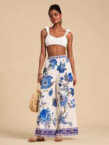 Travachic 纯色荷叶边吊带背心，休闲度假装，女士夏季服装，夏季上衣，夏季，女士度假服装 - 白色 - 查看 4