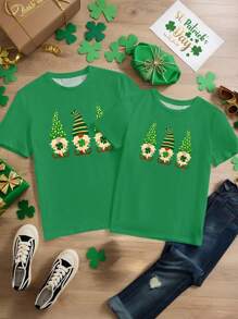 Glamance Maria Clara Maia Women Green T-Shirts Short Sleeve Round Neck Casual Plants,Christmas,Cartoon,Plain Summer Outfits For Women Graphic Tee For Women Going Out