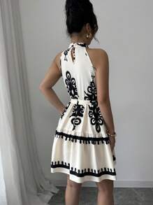 Elenzga Vestido corto sin mangas, simple y con estilo, para uso casual diario