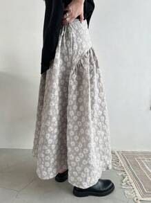 FRIFUL Women's Textured Bubble Fabric A-Line Solid Color Skirt, Suitable For Outdoor Wear In Summer Women Summer Clothes Skirt Women Summer Clothing Woman S Summer Clothes Work Summer Skirt Women Short Skirt Summer - Grey - View 7