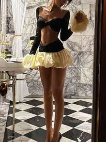 INAWLY 女士时尚衬衫，简约时尚，适合日常休闲穿着 - 黑色 - 查看 2