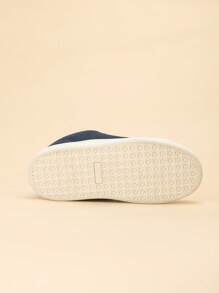 CUCCOO EASI Women's Lace-Up Solid Color Patchwork Platform Casual Sneakers Tainers - Blue - View 4