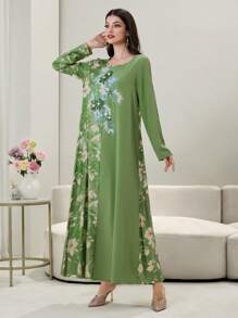 Al Najma Váy thường ngày thời trang tối giản phong cách Ả Rập dành cho nữ - Nhiều màu - Xem 4