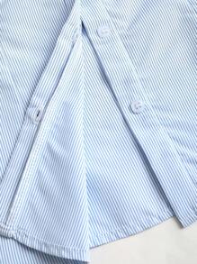 Sweetra Camisa de mujer de manga corta con cuello en V ajustada y de rayas, estilo vintage americano