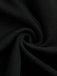 SHEIN Clasi 大码女式金属装饰 A 字裙 - 黑色 - 查看 4