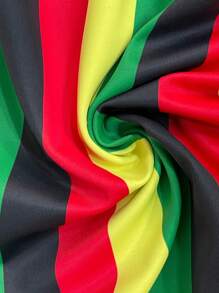 SHEIN Slayr CURVE Plus Size Women's Colorful Striped Print Halter Tie Bikini Set, Sexy Vacation Style Two Pieces Swimwear - Multicolor - View 6