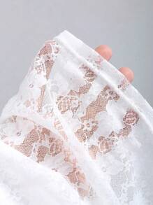 Sweetra Elegant And Sexy Solid Lace Halter Top Y2K Christmas Holiday Party  For New Year