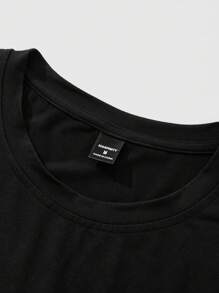 Manfinity Streetrush Manfinity Streetrush Men's Color Block Stripe & Letter Print T-Shirt And Pants Set,Boyfriend Gifts