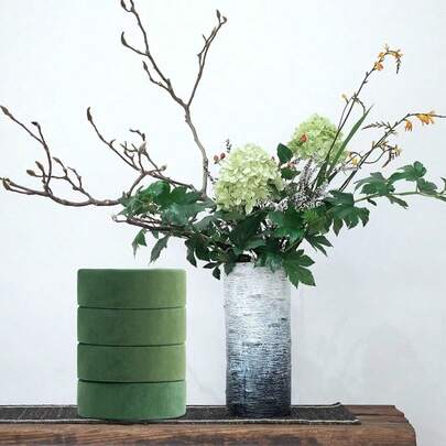 SHEIN 1/3/6 件大尺寸花卉泡沫块，新鲜和人造花泡沫砖，绿色干湿花泡沫植物泡沫，适用于新鲜和人造花布置 DIY 工艺、婚礼装饰、园艺项目、桌面中心装饰。、情人节、礼物