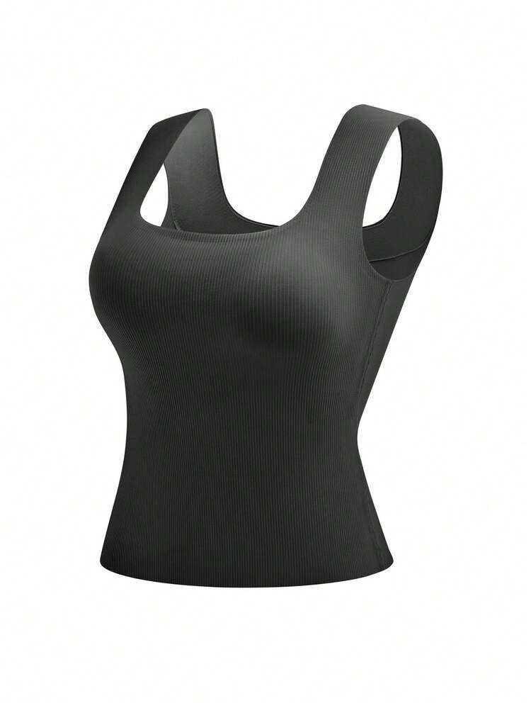 플러스 드림 커브 2ndSkin 블랙 무선 심리스 2-in-1 내장 브라 기본 스포츠 운동 란제리 아우터웨어 사이즈프리덤 튜브 탱크탑 편안한 필수품 브라 프리 캐미