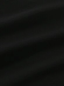 Set de 2 piezas de top de tirantes tipo camiseta y shorts con inserción de encaje liso para mujer
