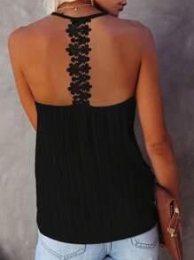 INAWLY 简约休闲日常黑色背心 - 黑色 - 查看 1