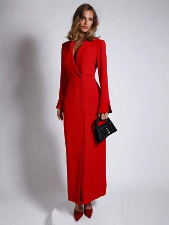 COSMINA Elegantes rotes Blazerkleid für Damen