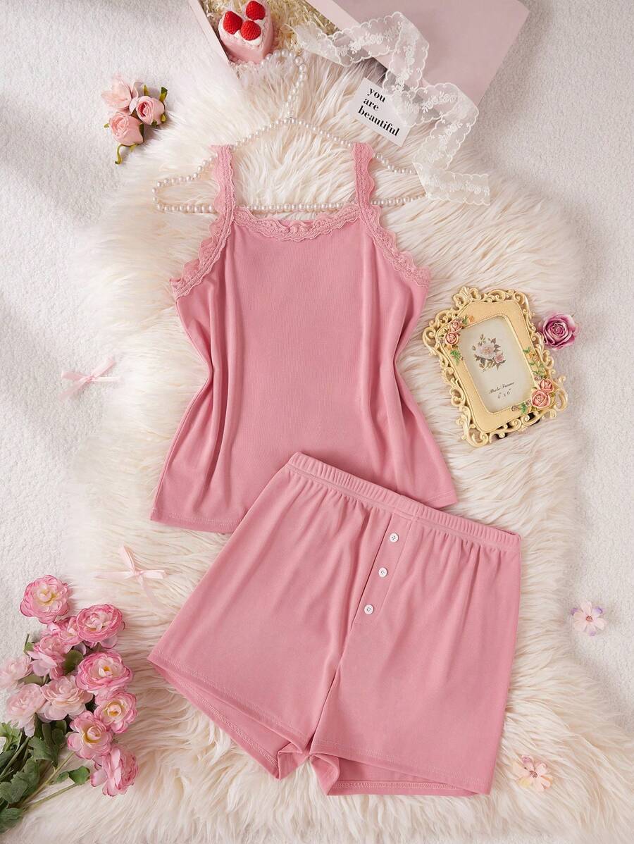 2pcs/Set Elegant Teen Girl Comfortable Vest Camisole & Shorts Underwear Set Youth Girl Clothes Girl Set Clothes Teen  Girl Clothes Sets Teen Girl Clothes Set
